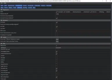 companions tab. edit romances, skills/points and relationship rank here