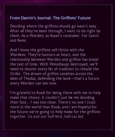 davrin romance codex changes