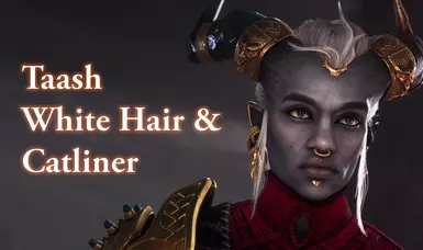 Taash white hair and Catliner