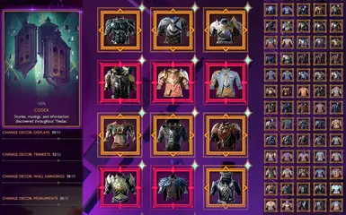 Everything Unlocked - Gear Appearances Runes Decor Codex Mementos Approval Altars