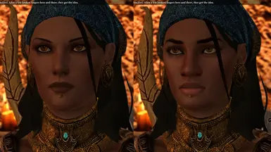 Original DA2 Mod (Left Vanilla, Right Modded)