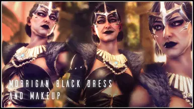 Morrigan Black Dress and Makeup