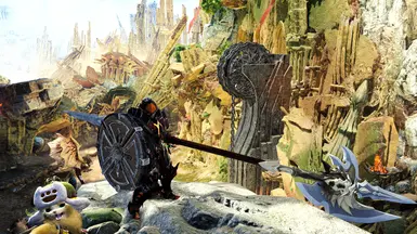Artian Lance change to Halberd and viking shield