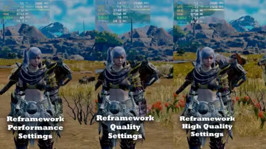 Reframework Settings Comparison in 1080p Performance FSR frame generation in GTX 1650