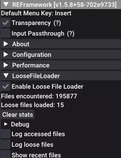 Enable this REFramework option