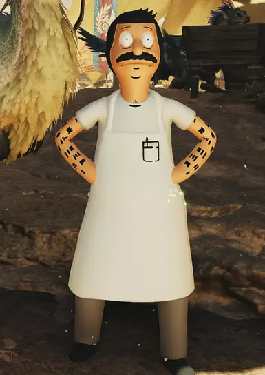 Bob Belcher over Leather armor
