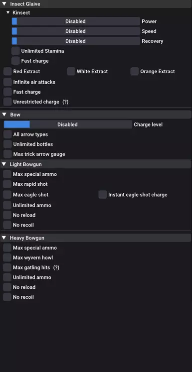 Options as of 0.1.3 - Section 3