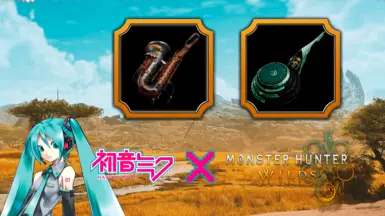 Hatsune Miku on artian and hope hunting horn