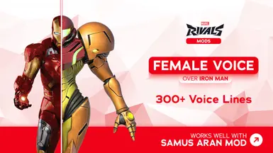 Female (Samus Aran-Style) Voice Lines over Iron Man