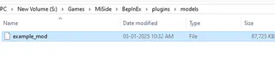 put your mods inside models folder