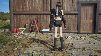 SamsamTS black pink recolor remake standard outfit without fishnet