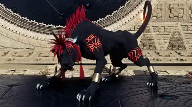 Black with Red Tattoos