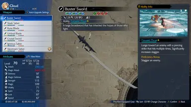 buster sword option