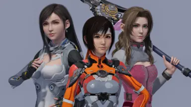 Tifa Yuffie and Aerith - First Descendant Battle Suits