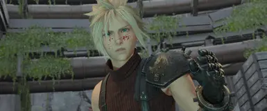 Desaturated Hair, Mako Eyes, Rust Outfit Recolor (black leather)