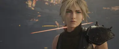 Desaturated Hair (Even darker brows), Bright Mako Eyes, Olive Outfit Recolor (black leather)