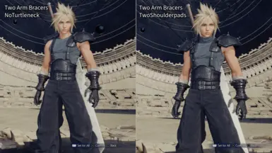 examples of 'Two Arm Bracers' model tweak options!