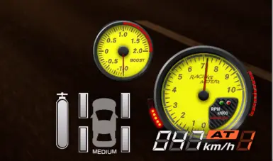 WMMT Yellow Racing Meter