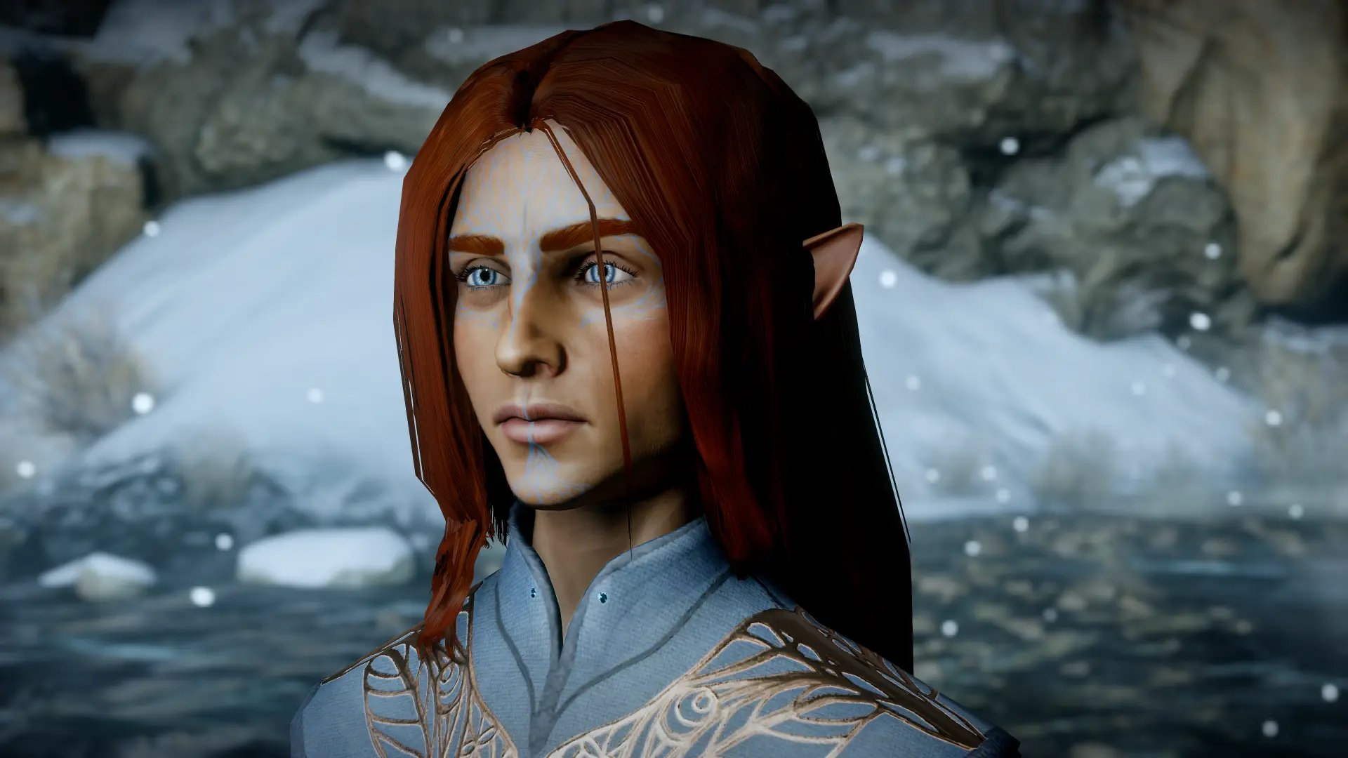 Как убрать блестящие волосы в dragon age inquisition