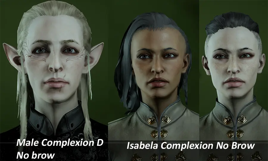 Updated Isabela Complexion For Mf Inquisitors Including One Bonus Complexion At Dragon Age