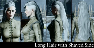 long hair with shaved side hf