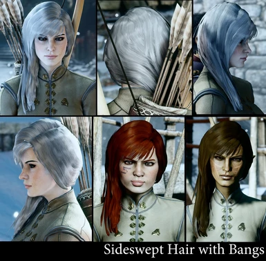 Sideswept Hair with Bangs ALL