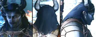 Layered Hair for Qunari Male angles