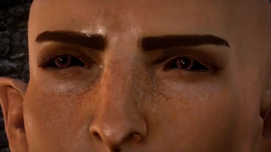 Solas just black sclera -- **iris colour may vary depending on what eye texture mod you use**