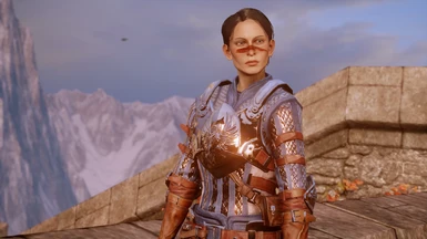 Female rogue wears Warden medium armor