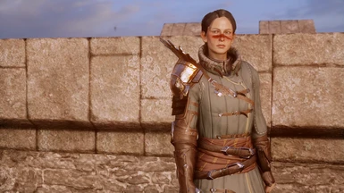 Female mage wears the Fugitive's Mantle