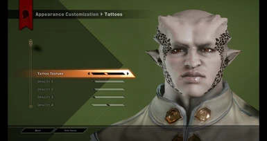 use Enhanced Character Creation to get human/elf tats on Qunari - Vallaslin 14