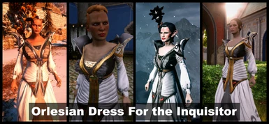 Frosty Orlesian Dress For the Inquisitor Dwarf Elf Qunari and Human
