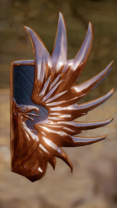 Griffon shield blue wood retexture (available in optional files)