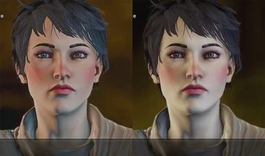 new makeup / with and without reshade