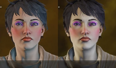 new makeup / with and without reshade