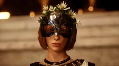Leliana with Simple Mask, Dress, and Fitted Flower Crown