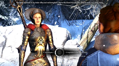 Works amazing in tandem with Anto's Kimberly and and Divine armor for lady Trevelyan