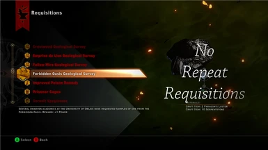 No Repeat Requisitions