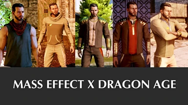 Mass Effect Outfits for HM and Cullen - Prologue Armor Skyhold PJs Formal Wear