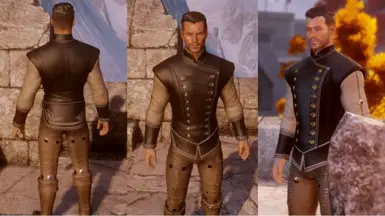 Human Male Skyhold Outfit Retextures - Leather Alt (image by horography)