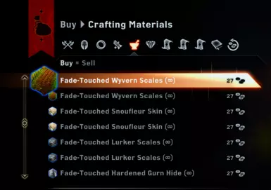 Some materials appear to be duplicates, but give different perks