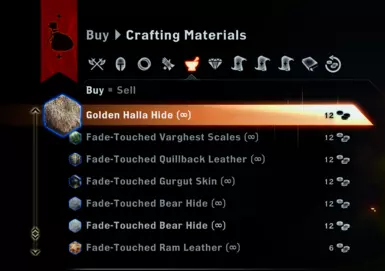 Some materials appear to be duplicates, but give different perks