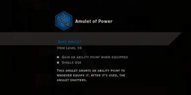Amulet of Power - Unlimited Use and No Character Requirements