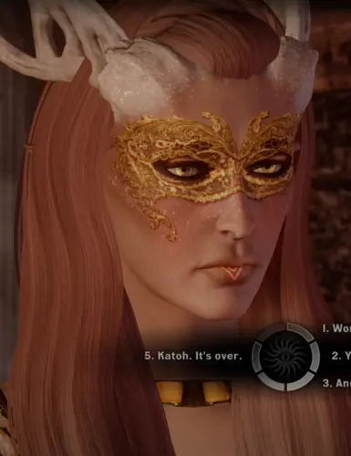 Gold Herah Mask (white freckles not included in complexion)