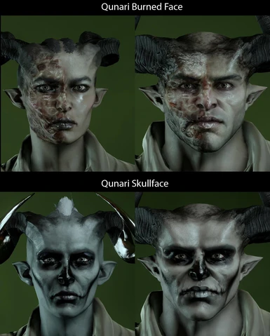 Qunari Burned and Skullfaces