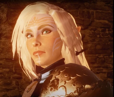 I love how light plays off this hair mod - Valadhiel at Skyhold