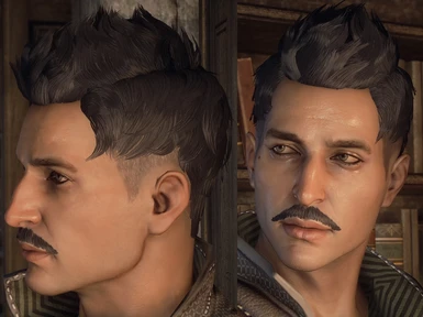 Dorian Tousled Hair with Dorian Trimmed Mustache
