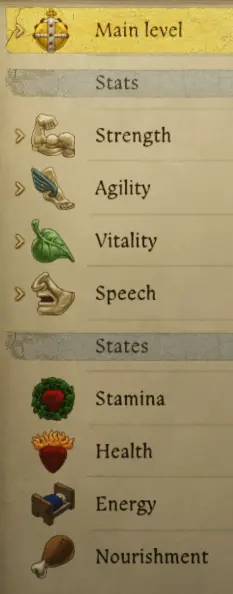 MAIN STATS