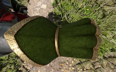 Gauntlets Green Brass