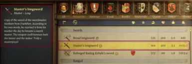 Master's longsword